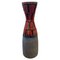 Mid-Century Modern Red and Black Fat Lava Ceramic Vase by Roth, 1970s, Image 1