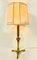 Lámpara de mesa francesa de latón con trípode, años 50, Imagen 2