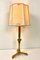 Lámpara de mesa francesa de latón con trípode, años 50, Imagen 5