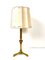 Lámpara de mesa francesa de latón con trípode, años 50, Imagen 1