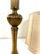 Lámpara de mesa francesa de latón con trípode, años 50, Imagen 10