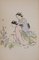 Tsuguharu Foujita, Geisha in un giardino, 1936, Acquaforte originale, Immagine 1