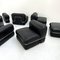 Black Leather Modular 5-Seater Sofa by Rodolfo Bonetto for Tecnosalotto, 1960s 12