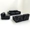 Black Leather Modular 5-Seater Sofa by Rodolfo Bonetto for Tecnosalotto, 1960s 1