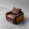 Vienna Straw & Suede Leather Armchair attributed to Gianluigi Gorgoni, 1970s 1