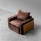 Vienna Straw & Suede Leather Armchair attributed to Gianluigi Gorgoni, 1970s, Image 1