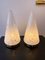 Italian Murano Glass and Brass Cone Lamps from Esperia, 1970s, Set of 2, Image 2