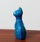 Blaue handgemachte Katze aus Keramik von Aldo Londi für Bitossi, Italien 8