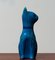 Blaue handgemachte Katze aus Keramik von Aldo Londi für Bitossi, Italien 5