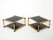 Italian Bamboo, Brass and Wood Side Tables by Alberto Smania, 1970s, Set of 2 7