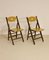 Chaises Pliantes Vintage avec Dossiers Sculptés, 1950s, Set de 2 1