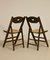 Chaises Pliantes Vintage avec Dossiers Sculptés, 1950s, Set de 2 8