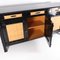 Vintage Japanese Lacquer and Woven Bamboo Sideboard 2