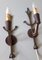 French Wrought Iron Wall Lamps Atelier Marolles, Set of 2 2