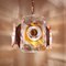 Lámpara de araña era espacial de cristal de Murano de Toni Zuccheri para Mazzega, Italy, años 70, Imagen 8