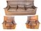 Mid-Century Italian Leather Living Room Set by Mobili Tredi, 1960s, Set of 3 1