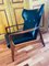 Fauteuil en Cuir Noir et Bois dans le Style de Madsen & Schubell 6