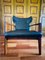 Fauteuil en Cuir Noir et Bois dans le Style de Madsen & Schubell 12