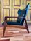 Danish Black Leather and Wood Armchair in the Style of Madsen & Schubell, Image 9
