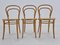 Bentwood Nr. 14 Chairs by Michael Thonet, 1950s, Set of 3 6