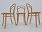 Bentwood Nr. 14 Chairs by Michael Thonet, 1950s, Set of 3 2