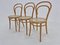 Bentwood Nr. 14 Chairs by Michael Thonet, 1950s, Set of 3 7