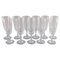 Champagne Flutes in Clear Mouth-Blown Crystal Glass by René Lalique Chenonceaux, Set of 11 1