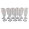 Champagne Flutes in Clear Mouth-Blown Crystal Glass by René Lalique Chenonceaux, Set of 11, Image 1