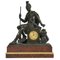 Neoclassical Marble and Bronze Mantel Clock 1