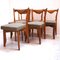 Vintage Dining Chairs in Solid Wood by Guillerme et Chambron, Set of 6 4