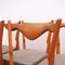 Vintage Dining Chairs in Solid Wood by Guillerme et Chambron, Set of 6 5