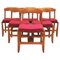 Solid Oak Model Véronique Dining Chairs by Guillerme and Chambron for Votre Maison, Set of 6 1