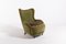 Italian Modern Lounge Chair with Ottoman in Velvet Upholstery, Set of 2, Image 4