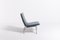 Danish Architectural Lounge Chair in Blue Vinyl Upholstery, 1960s 3