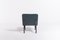 Dänischer architektonischer Sessel mit blauem Vinylbezug, 1960er 5