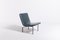 Danish Architectural Lounge Chair in Blue Vinyl Upholstery, 1960s 1