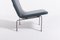 Danish Architectural Lounge Chair in Blue Vinyl Upholstery, 1960s, Image 8