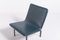 Danish Architectural Lounge Chair in Blue Vinyl Upholstery, 1960s 6