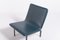 Danish Architectural Lounge Chair in Blue Vinyl Upholstery, 1960s, Image 6