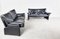 Leather Sofa Set by Vico Magistretti for Cassina, 1990s, Set of 2 3