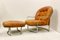 Fauteuil et Ottomane Mod 915 Mid-Century en Cuir Cognac par Carlo De Carli, Set de 2 5