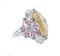 14 Karat White Gold Ring with Yellow Topaz, Rubies, Sapphires and Diamonds, Image 2