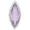 14 Karat Rose and White Gold Ring with Amethyst and Diamonds 1