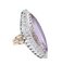 Ring aus 14 Karat Rosé- und Weißgold mit Amethyst und Diamanten 2