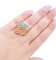 14 Karat White Gold Ring with Green and Orange Sapphires and Diamonds, Image 5