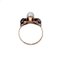 14 Karat White and Rose Gold Ring with Pearl, Image 2