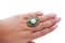 Ring aus 9kt Roségold und Silber mit Südseeperle, Diamanten, Smaragden, Saphiren und Rubinen 4