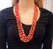 Coral and Silver Closure Multi-Strands Necklace, Image 4