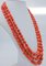 Coral and Silver Closure Multi-Strands Necklace 2