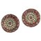 Rubies and Diamonds Rose Gold and Silver Clip-on Earrings, Set of 2 1